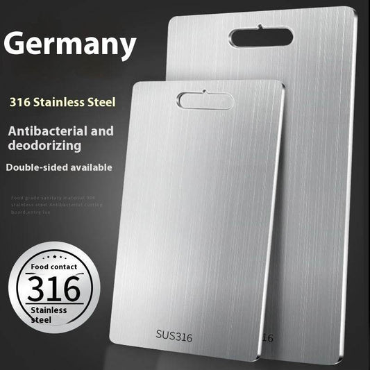 Thick Double-sided 304 Stainless Steel Cutting Board - Mubimart