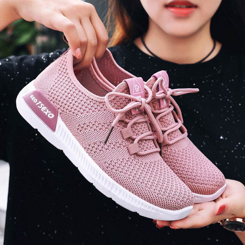 Casual Cross Strap Women Breathable Sneakers - Mubimart