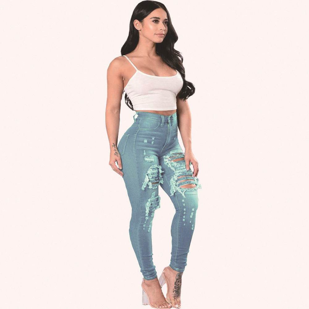 Ripped Jeans For Women Skinny Pants - Mubimart