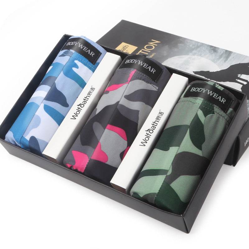 3-pack men's ice silk underwear - Mubimart