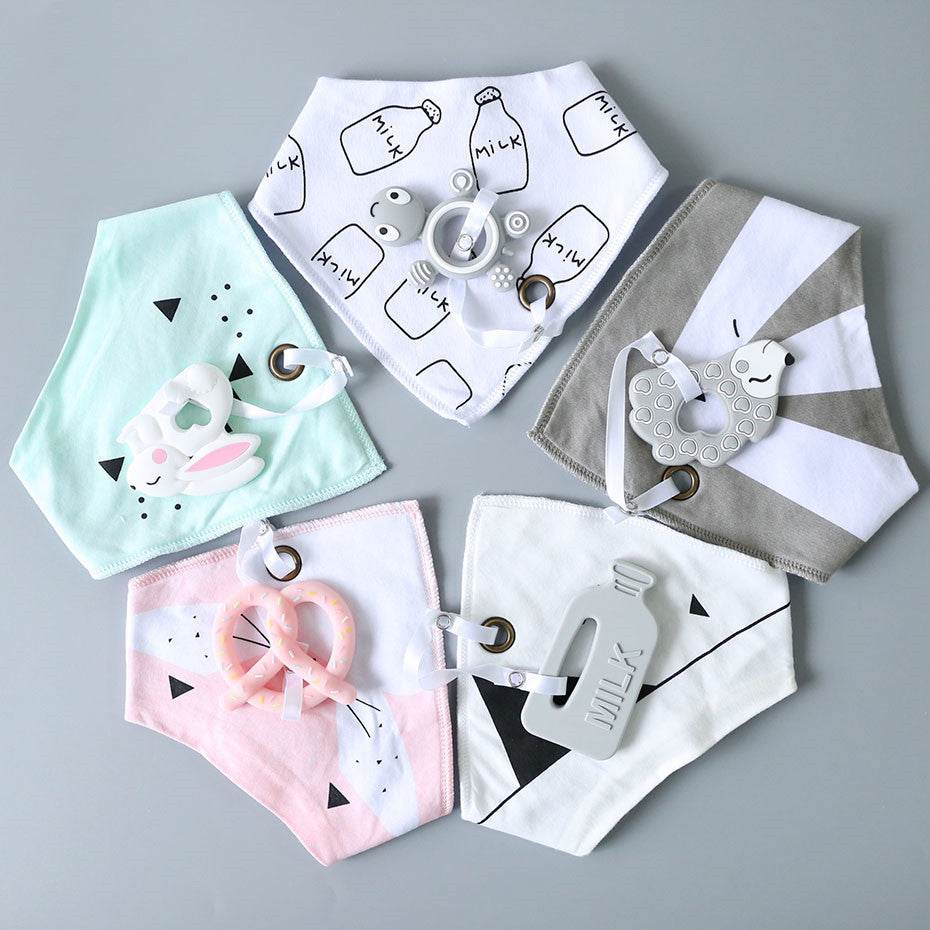 Cotton Bibs Burp Silicone Bib - Mubimart