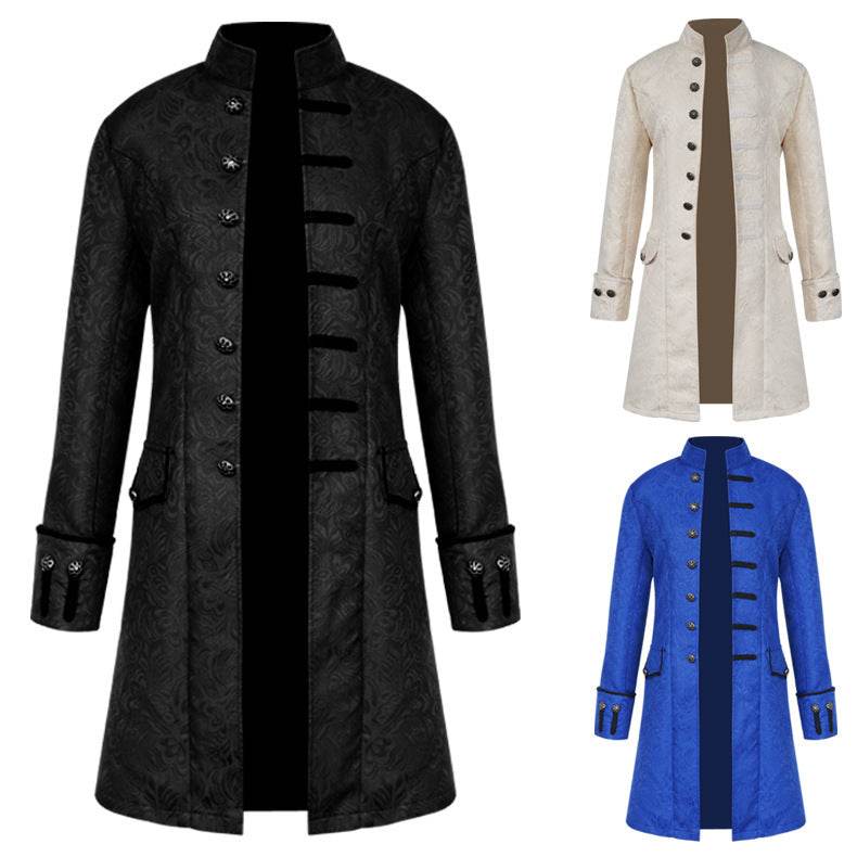 Men's Medieval Coat Jacket Trench Coat - Mubimart