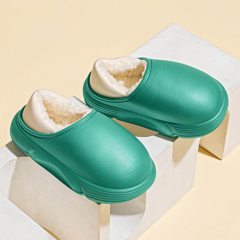 Boys And Girls Indoor Non-slip Waterproof Woolen Slipper - Mubimart