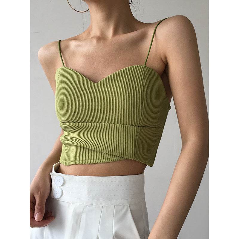 Women's Fashion Solid Color Camisole Top - Mubimart
