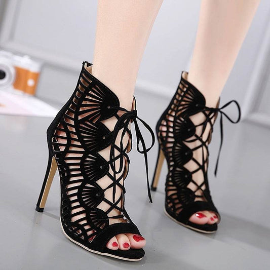 Lace high heels - Mubimart