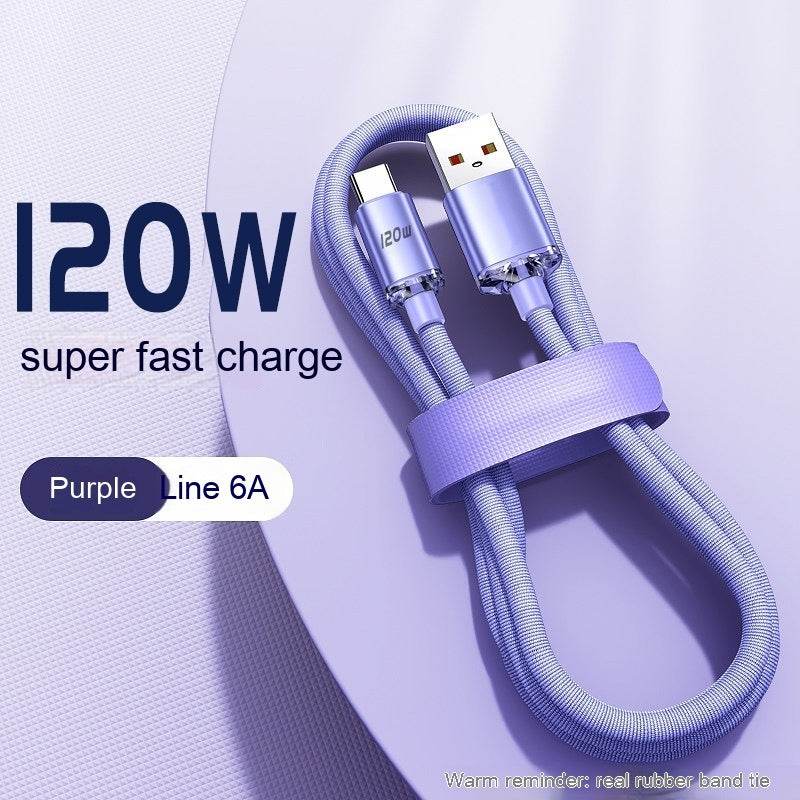 120W Data Cable Type-C Mobile Phone Charging Cable - Mubimart