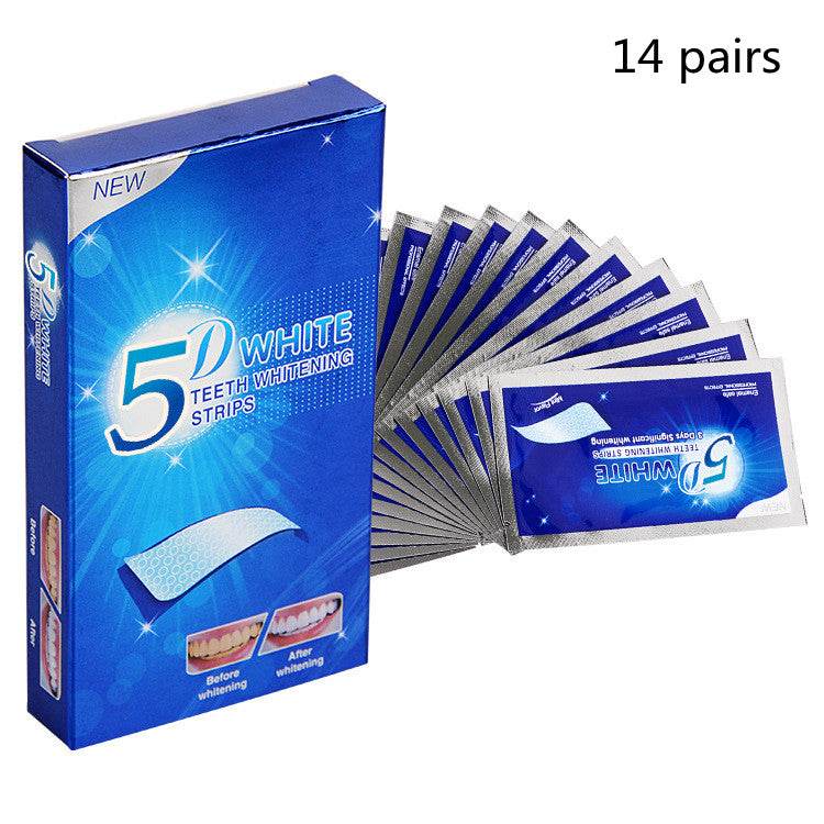 5D Gel Teeth Whitening Strips White Tooth Dental Kit Oral Hygiene Care Strip For False Teeth Veneers Dentist Seks Whiten Gel - Mubimart