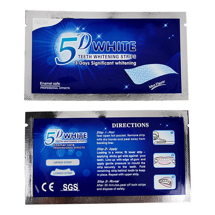 5D Gel Teeth Whitening Strips White Tooth Dental Kit Oral Hygiene Care Strip For False Teeth Veneers Dentist Seks Whiten Gel - Mubimart