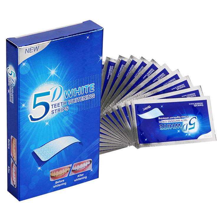 5D Gel Teeth Whitening Strips White Tooth Dental Kit Oral Hygiene Care Strip For False Teeth Veneers Dentist Seks Whiten Gel - Mubimart