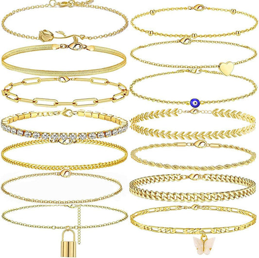 A Variety Of Combination Anklets - Mubimart