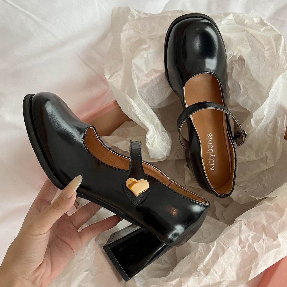 Women's Fashion Vintage Mary Jane Shoes - Mubimart