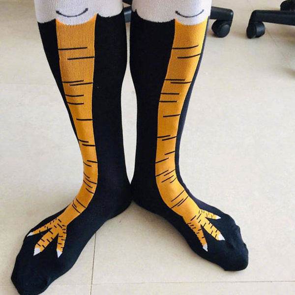 Spring And Autumn Knee Socks Funny Chicken Socks - Mubimart