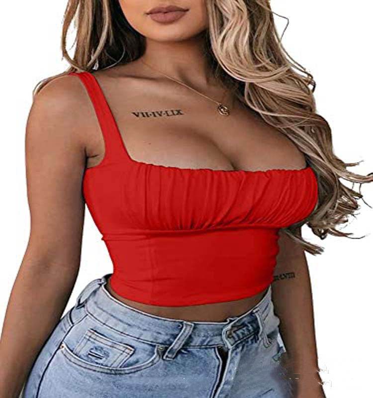 Women's Sexy Backless Camisole Top High Waist Tight-fitting Camisole - Mubimart