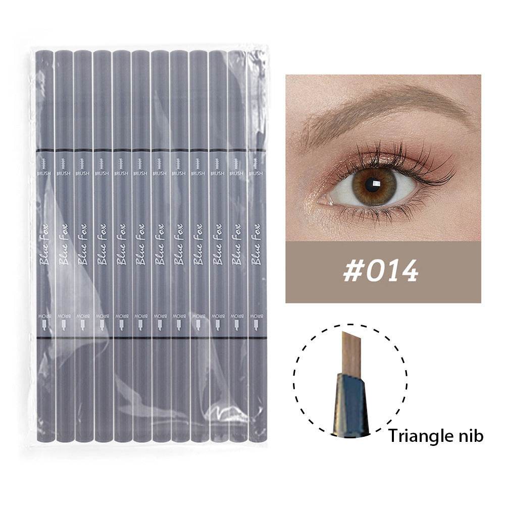 Ultra-fine Double-headed Eyeliner Eyebrow Pencil Rotatable - Mubimart