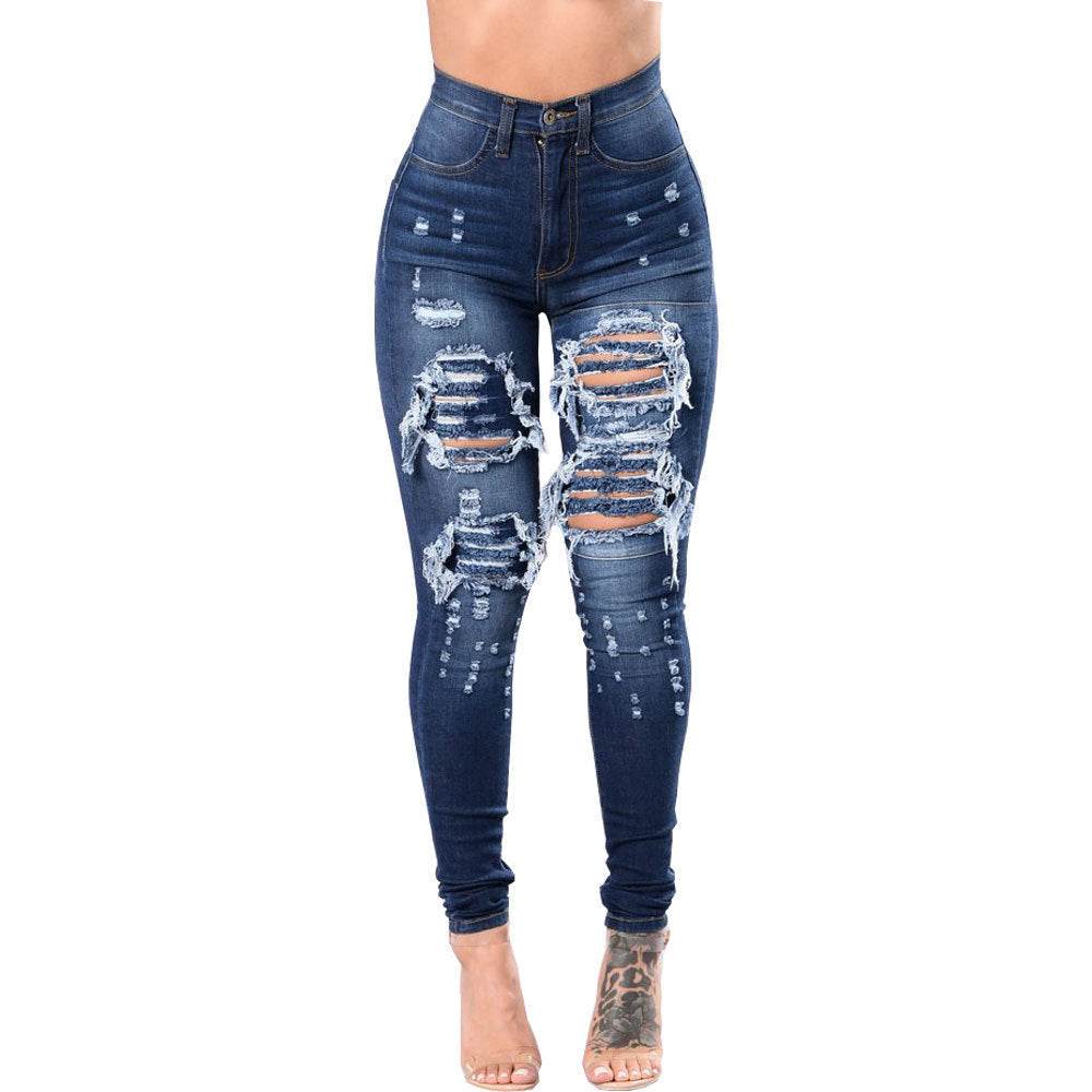 Ripped Jeans For Women Skinny Pants - Mubimart