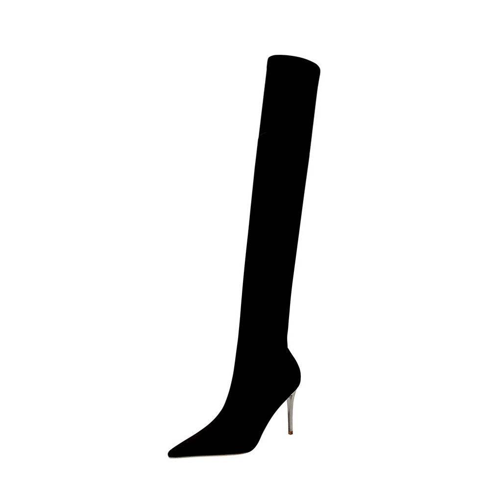 Stiletto Pointed Toe Over-the-knee Boots - Mubimart