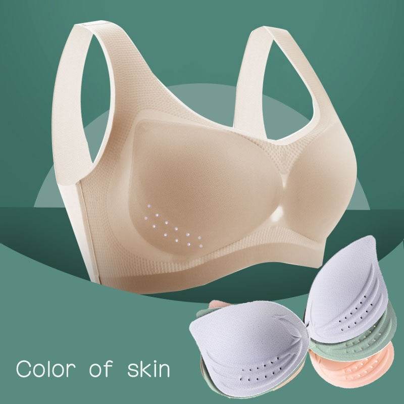 Seamless Plus Size Bra Thin Underwear Women Push Up Bra Big Size Lce Silk Breathable Female Bra - Mubimart