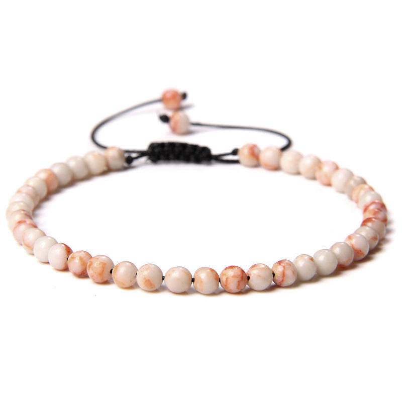 Adjustable Natural Raw Gemstone Beading Bracelet - Mubimart