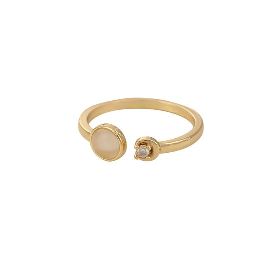 Pearl Butterfly Light Luxury Open Ring Temperament