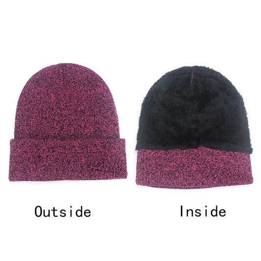 3Pcs Winter Knitted Hat Scarf Gloves Set Fleece Lined Warm Beanie Touch Screen Gloves for Women Men Outdoor Cycling Skiing - Mubimart