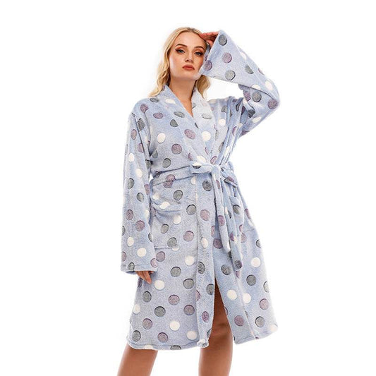 Warm Nightgown Thickened Double Sided Flannel Plus Size - Mubimart