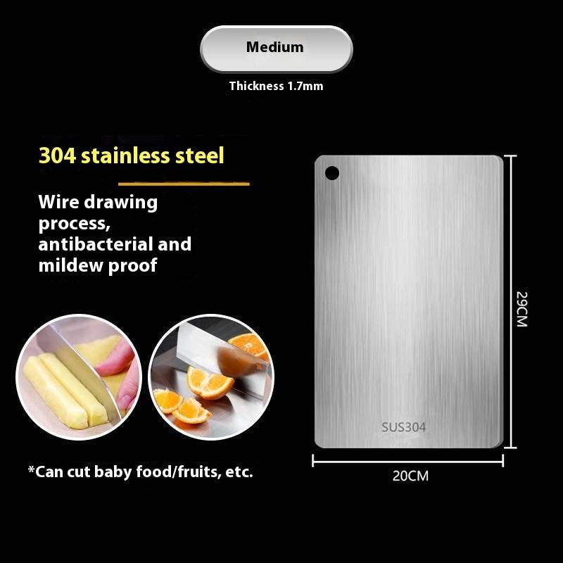 Thick Double-sided 304 Stainless Steel Cutting Board - Mubimart
