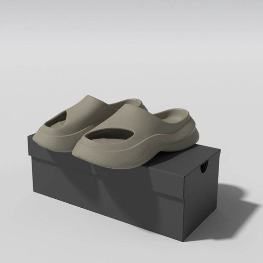 Garden Clogs Shoes Thick Heel Slippers Fashion Slip-on Indoor And Outdoor Slippers Women Men - Mubimart