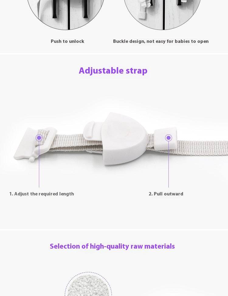 Multi Functional Adjustable Child Safety Cabinet Lock - Mubimart