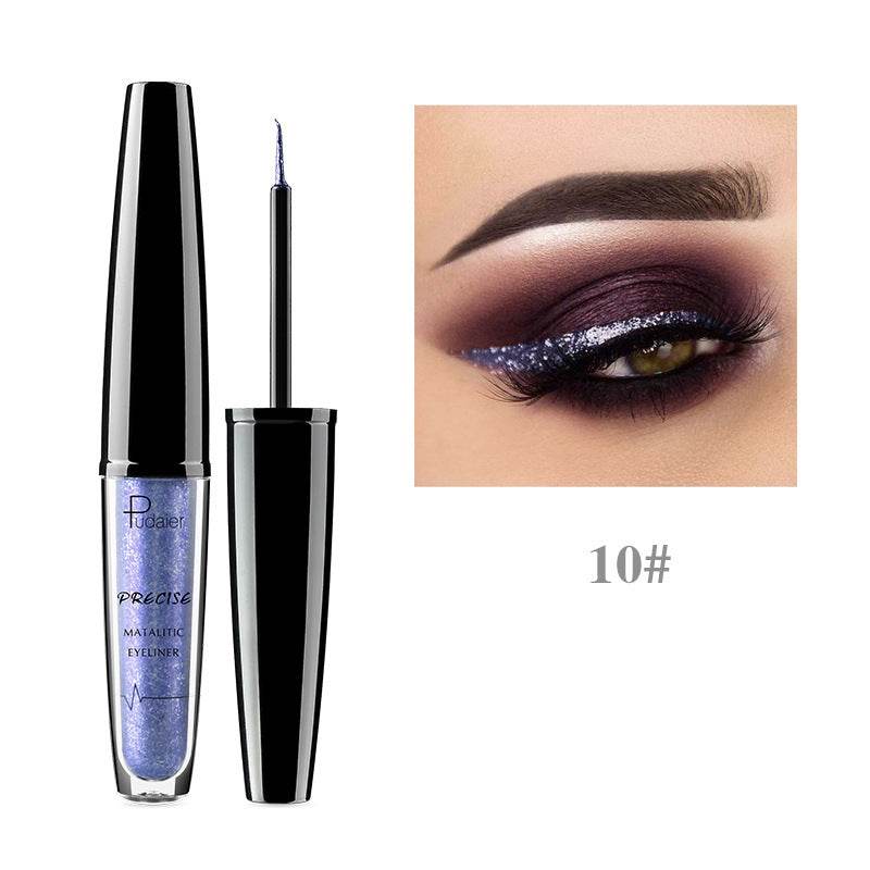 Pearlescent Liquid Eyeliner Pudaier Metal - Mubimart