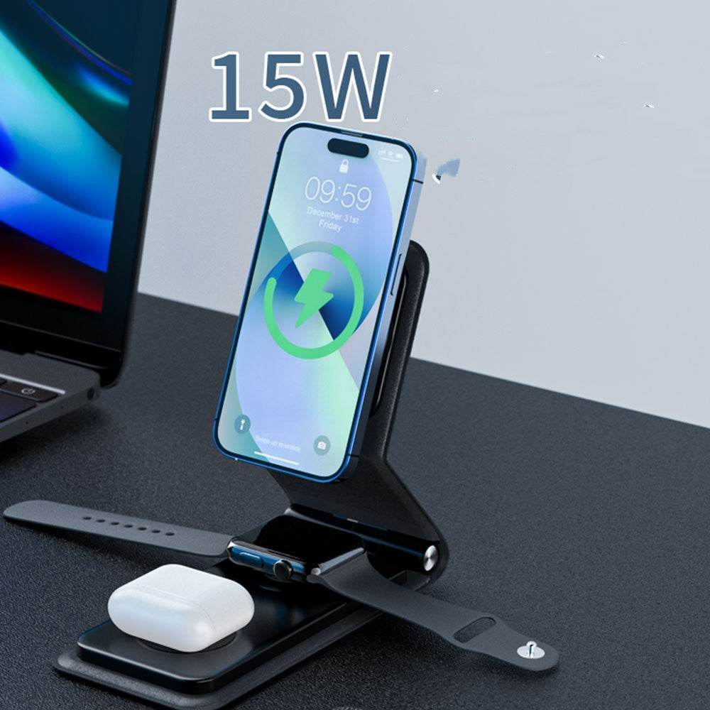The New Wireless Charger 3-in-1 Folding Wireless Charger - Mubimart