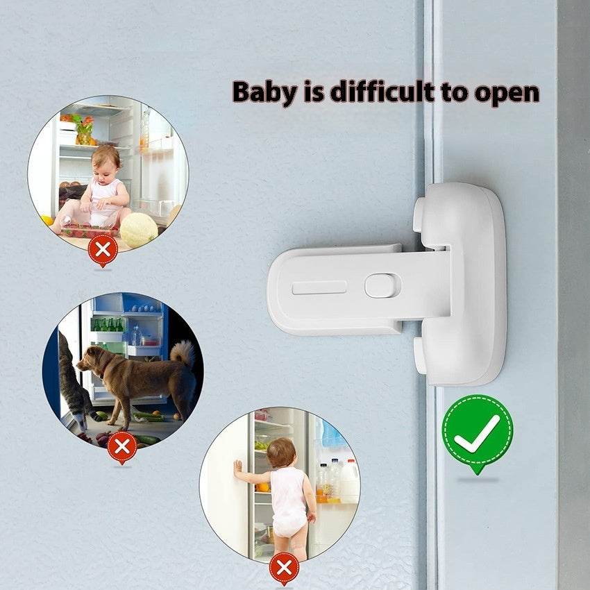 Refrigerator Lock Safety Lock Baby Protective Door Lock Anti-baby Open Refrigerator Door Cabinet Door Lock Drawer Lock - Mubimart