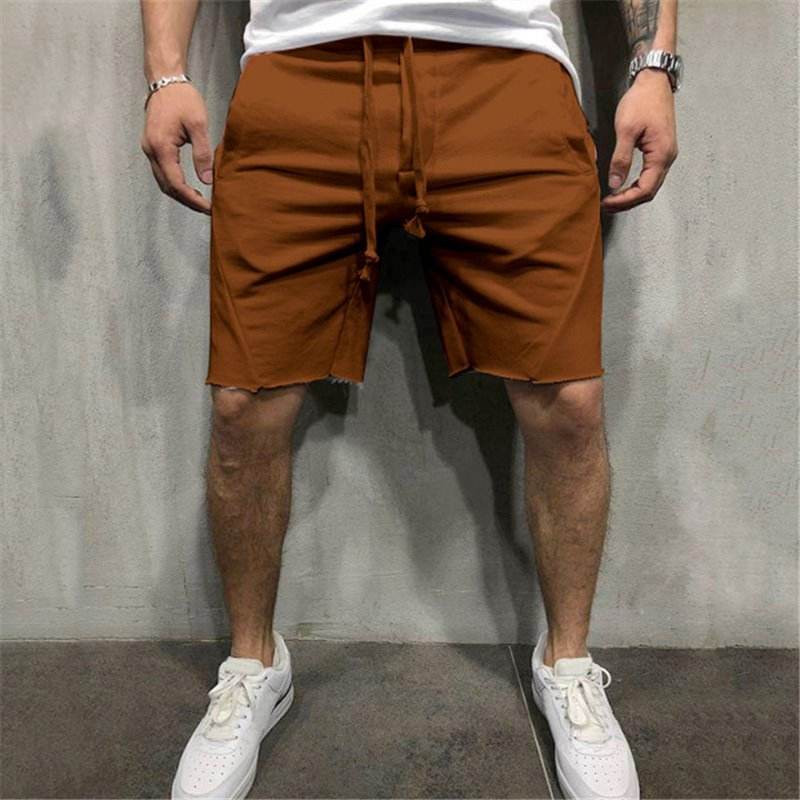 summer mens gym sports sport grey shorts for men - Mubimart