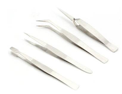 Stainless Steel Tweezers Set For DIY Jewelry - Mubimart