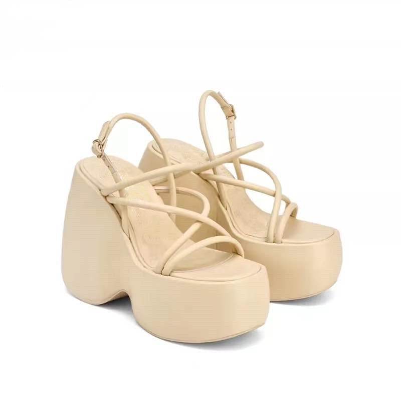 Women's Waterproof Platform Plus Size High Heels - Mubimart