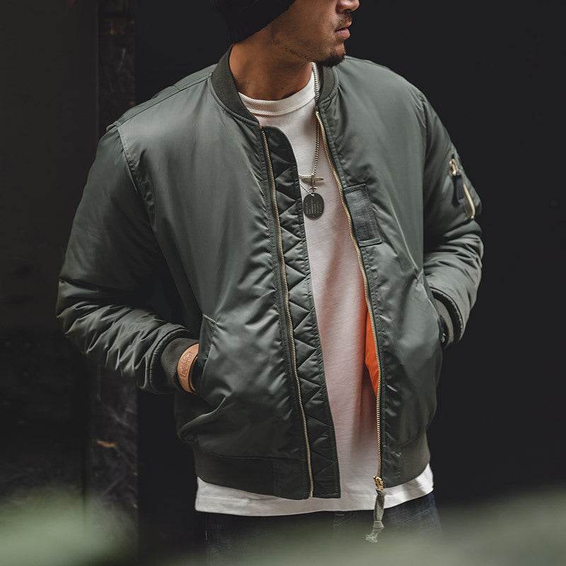 Men's Fashion Short Padded Bomber Jacket - Mubimart