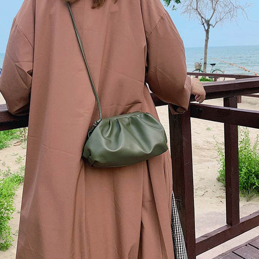 Women Simple Dumplings Messenger Bag - Mubimart