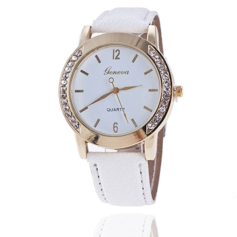 Geneva Diamond Quartz Watch Women - Mubimart