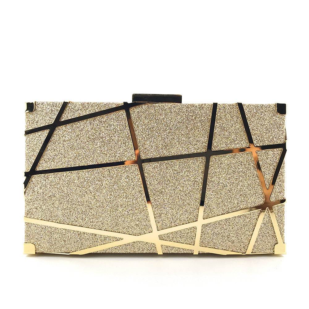 Luxury Handbags Bag Women Party Chain Glitter Gold Wedding Clutches Shoulder Bag - Mubimart