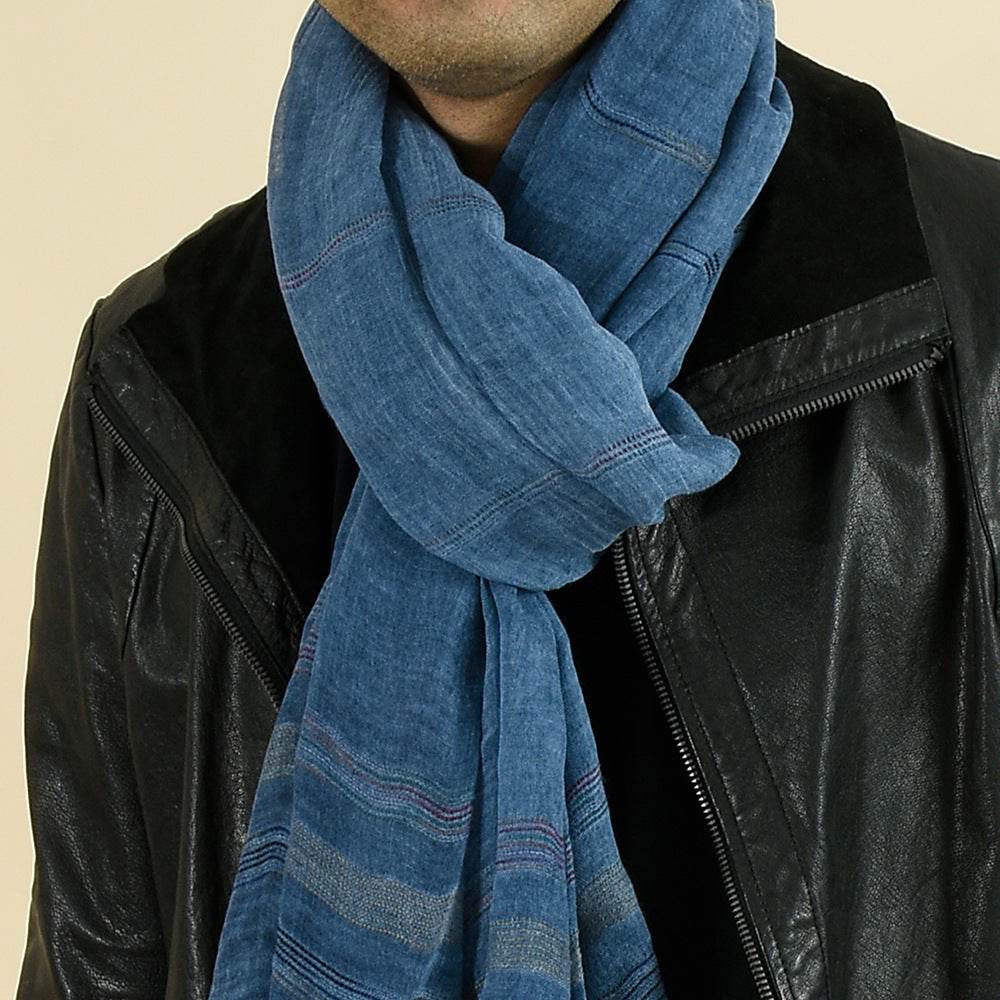 New Yarn-dyed Striped Scarf For Men - Mubimart