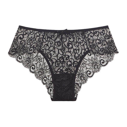 Sexy Mid-waist Lace Lace Women's Briefs For Women - Mubimart
