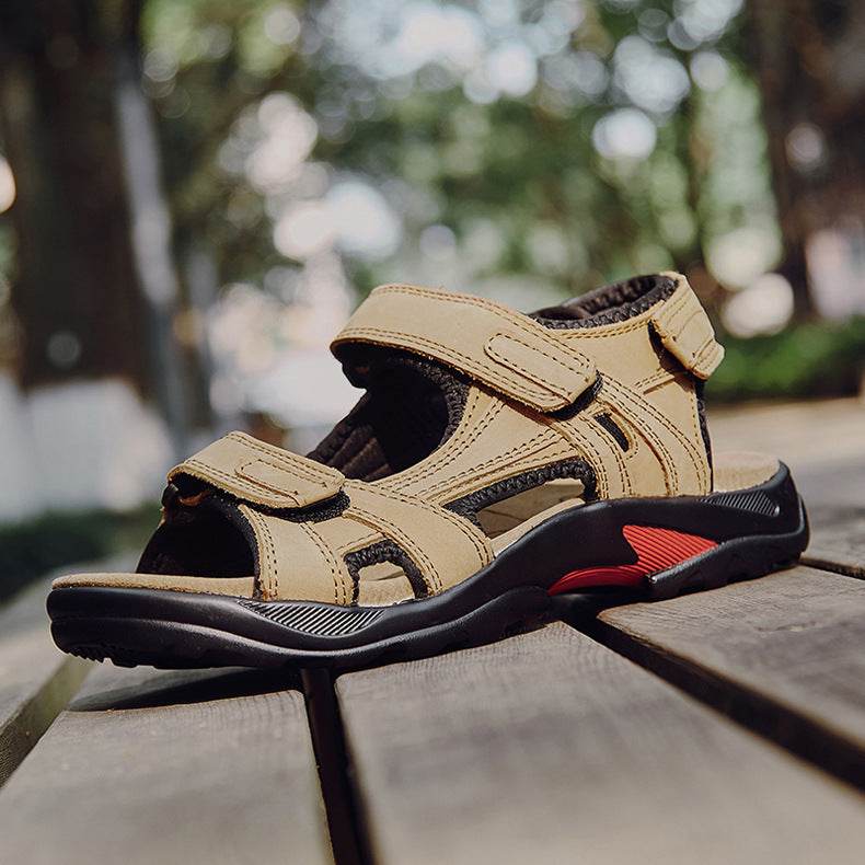 Outdoor Sandals Beach Leather Roman Sandals - Mubimart