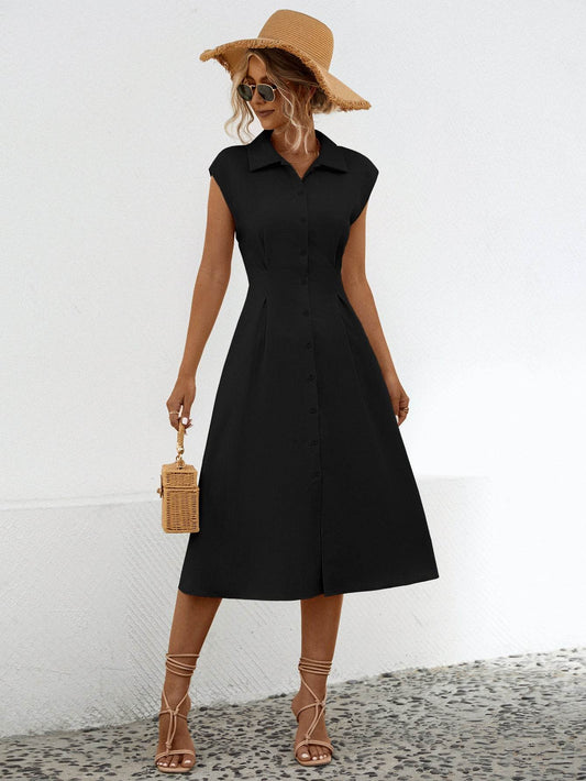 Women's Waistcoat Shirt Dress - Mubimart