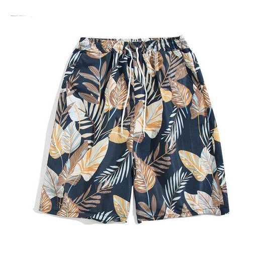 Loose-fitting Loungewear Casual Shorts Korean Style Seaside Couple Shorts - Mubimart