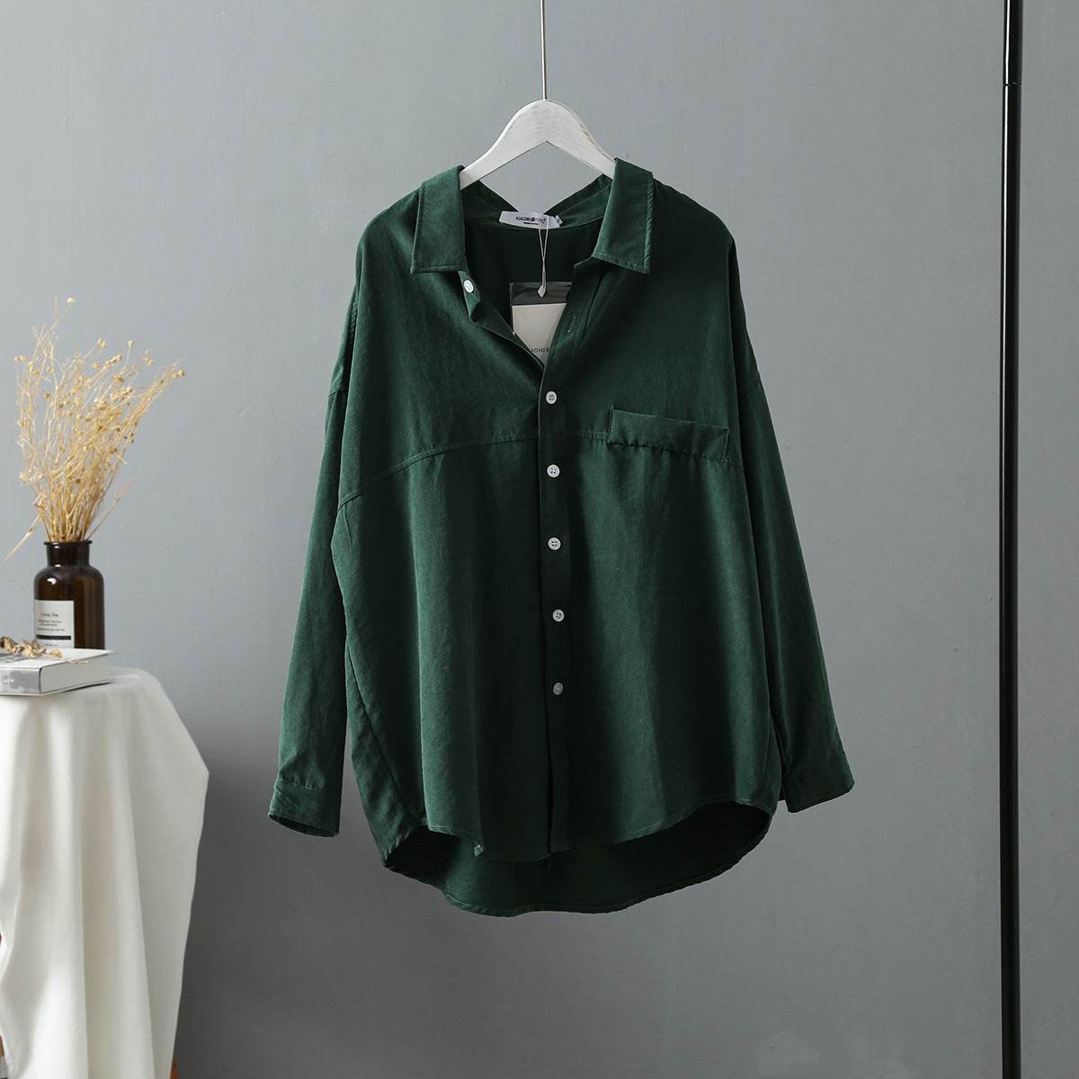 Women's shirt jacket loose Hong Kong style shirt women - Mubimart