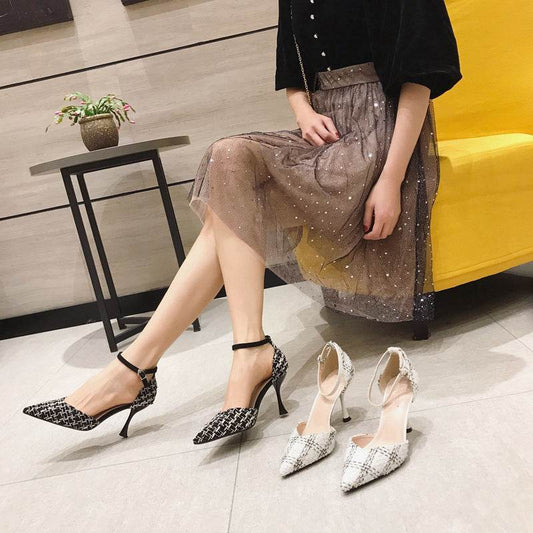 Small fragrant high-heeled women's stiletto heels with high heels - Mubimart