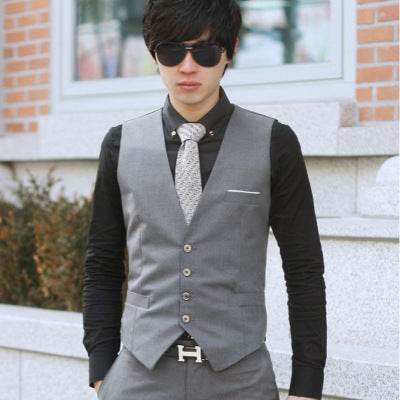 Slim overalls suit vest - Mubimart