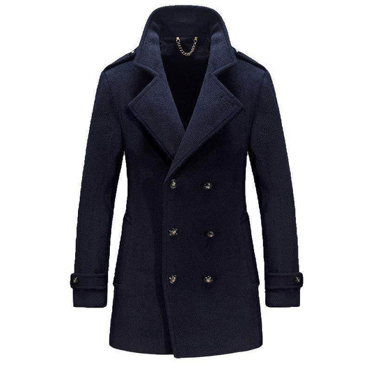 Casual wool coat jacket - Mubimart