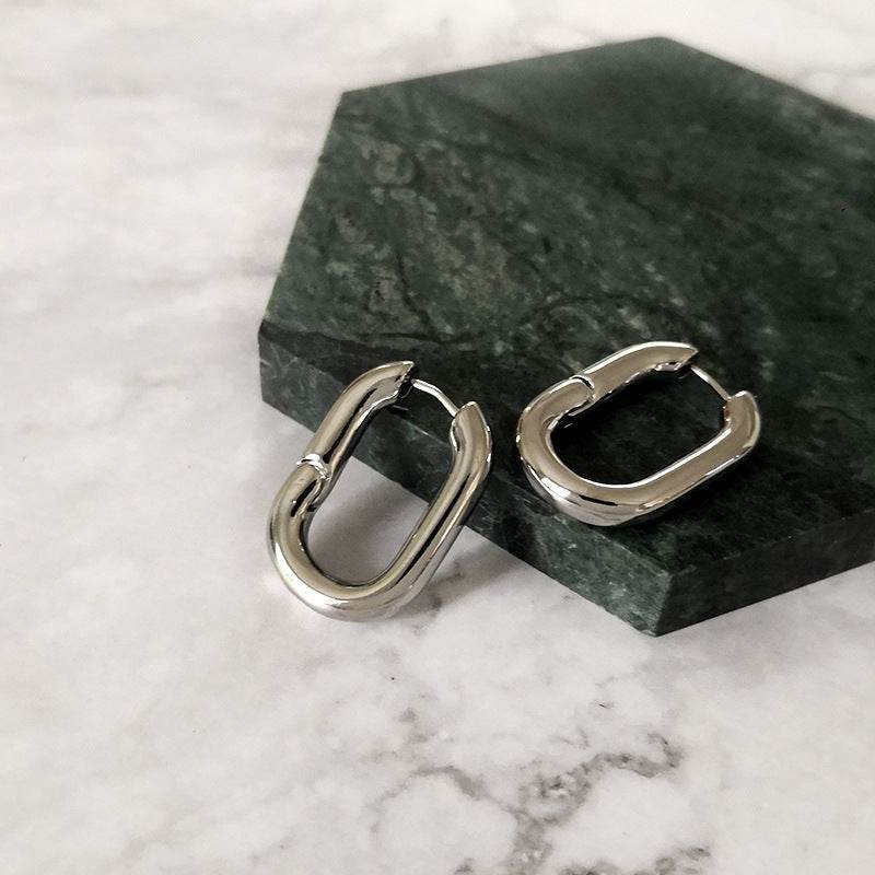 Temperament ear hoop earrings - Mubimart