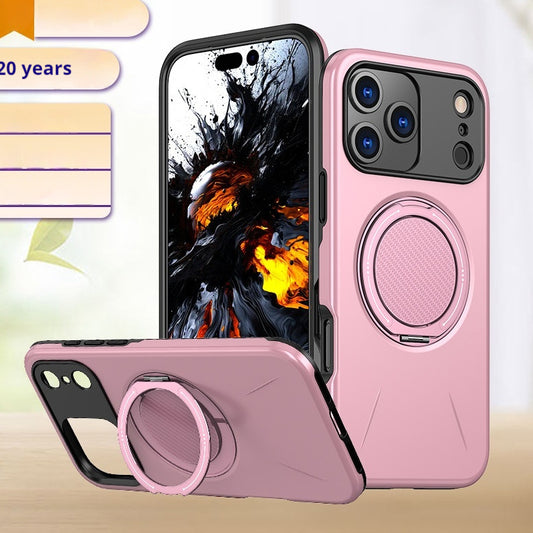 Suitable For 17Pro Phone Case Rotating Damping Magnetic Bracket Two-in-one