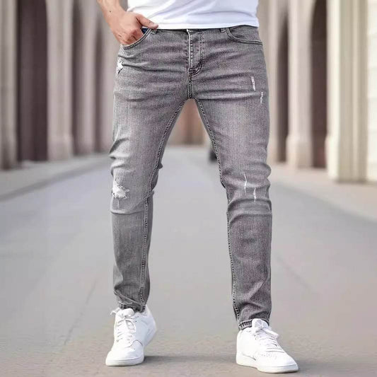 American-style Slim-fit Stretch Jeans - Mubimart